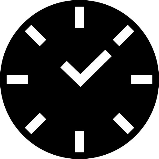 Clock of black circular shape